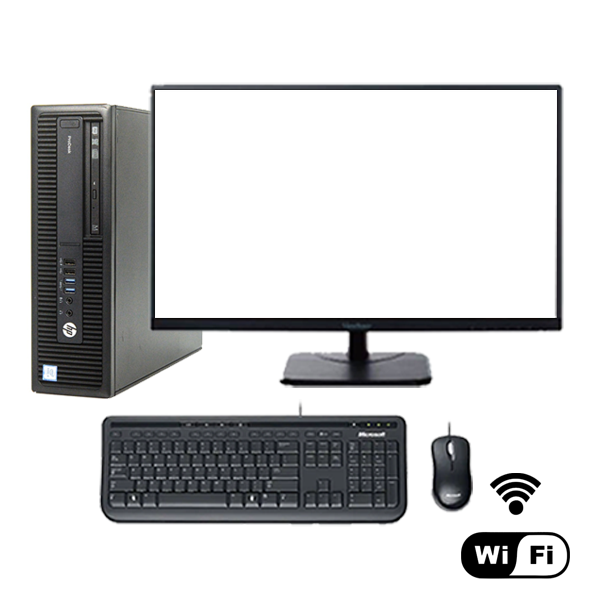 HP Business Setup!!! HP EliteDesk 600 G2 Ex Lease Desktop PC Intel Core i5-6500 3.2GHz  8GB Ram 256GB SSD Windows 10 Pro WIFI READY+ 24" Brand New Monitor and wireless keyboard and mouse - PC Traders Ltd