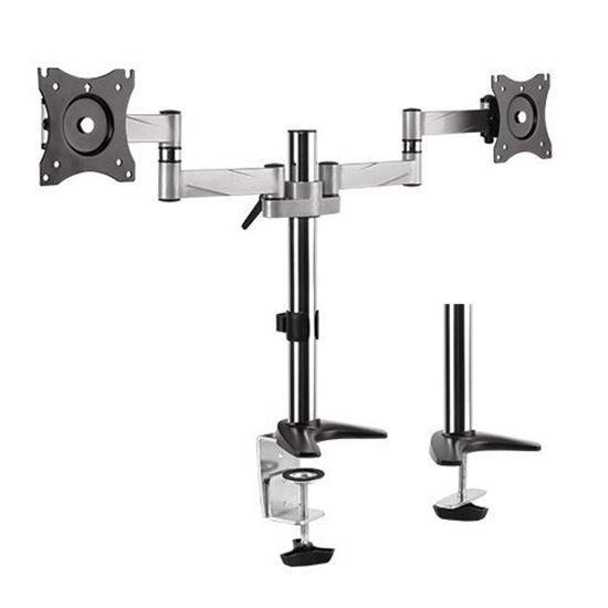 BRATECK 13"-27" Dual LCD Desk Mount Upgrade - PC Traders New Zealand 