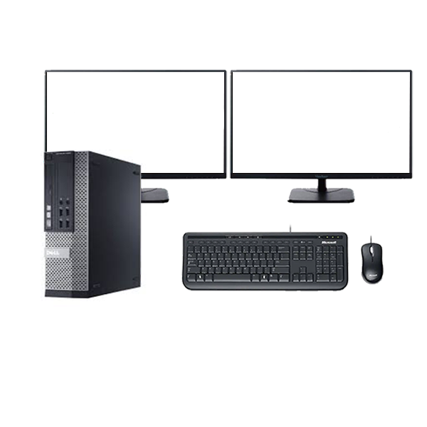 Dell OptiPlex 9020 Ex Lease SFF Desktop i7-4770 3.6GHz 8GB RAM 256GB SSD DVDRW Windows 10 Pro, Includes: 2 x 23" Monitors, Free Wired Keyboard and Mouse Desktop - PC Traders New Zealand 