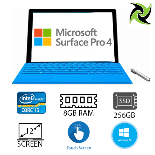Surface Dual Screen Combo!! Microsoft Surface Pro 4 EX-LEASE i5 6th Gen 2.4GHz 8GB 256GB 12" 3K WIN 10 Pro ( Includes: 2 x 23" Brand Monitor, Microsoft Surface Dock, New Microsoft Wireless K&M, KEYPAD, Stylus) Tablet - PC Traders New Zealand 